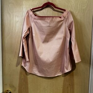White House Black Market Blush Off-Shoulder Blouse